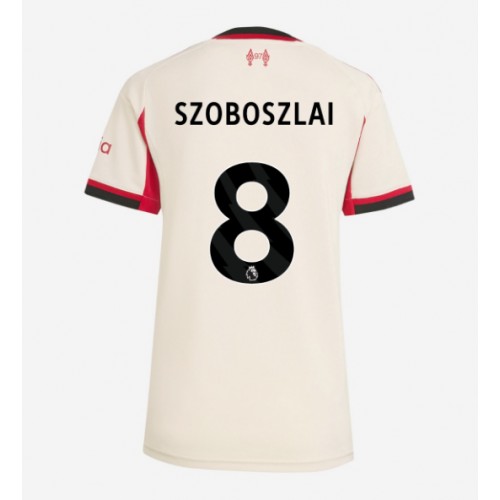 Stroje piłkarskie Liverpool Dominik Szoboszlai #8 Koszulka Wyjazdowej dla damskie 2025-26 Krótki Rękaw